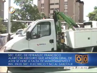Fetraelec asegura que el apagón de ayer se debe a falta de mantenimiento y no a sabotaje