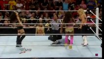 Natalya vs Brie Bella Vs Naomi w/ Cameron, Eva Marie,Nikki Bella & Aj Lee