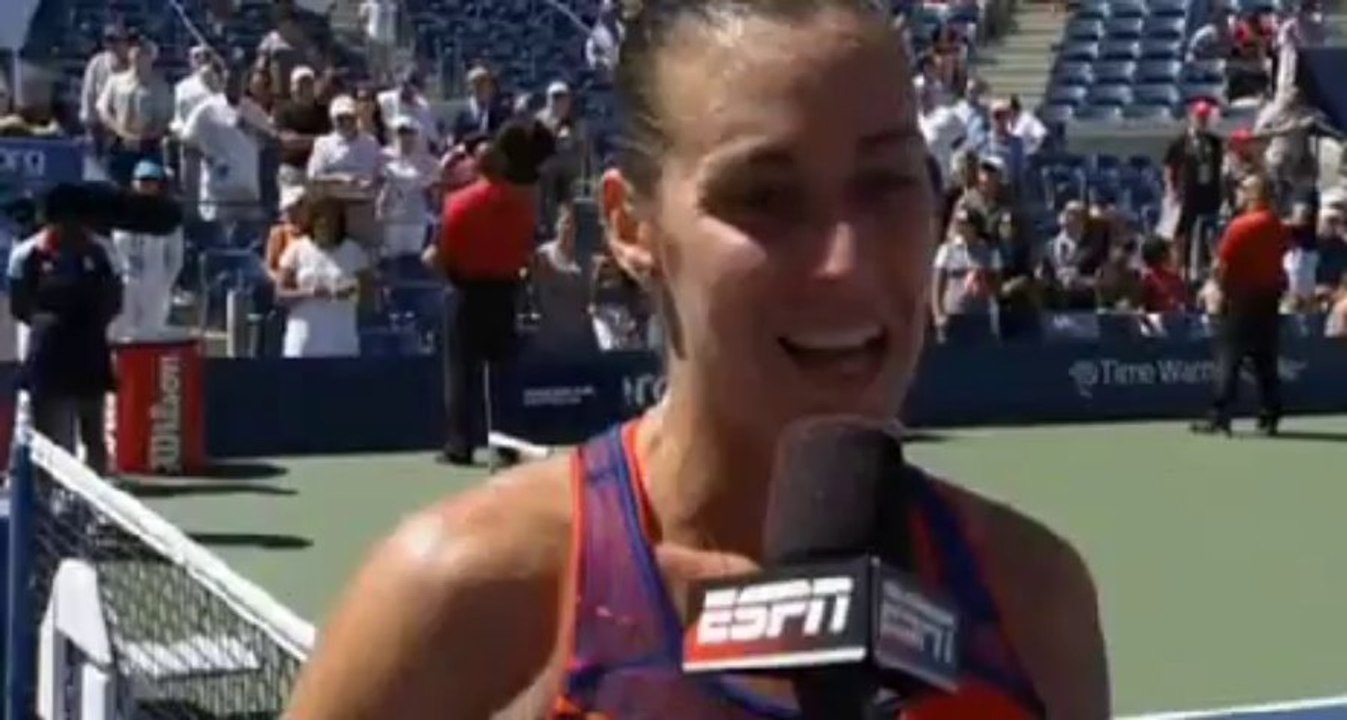 Flavia Pennetta - Intervista post partita Us Open 2013 dopo il match con la Vinci