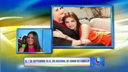 Maite Perroni [@MaiteOficial] y Gabriel Samra en la donacion de cabello || DA