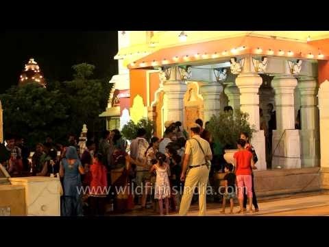 Followers of Lord Krishna in Birla Mandir during Janmashtami in Delhi