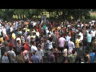 Hindu throng gathered for Rath Yatra celebration in Delhi