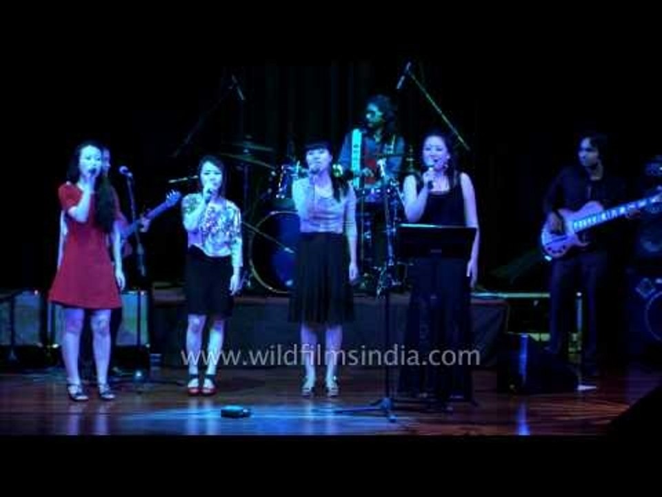 Ao Naga Choir singing Landslide (Stevie Nicks) at Rashtrapati Bhavan concert