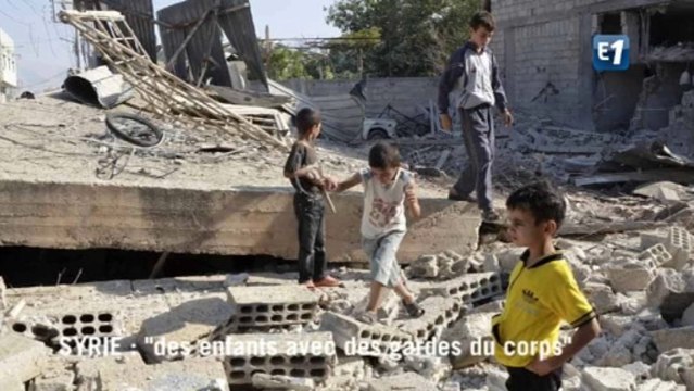Syrie : des enfants avec leurs gardes du corps