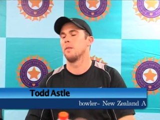 New Zealand A legbreak bowler Todd Astle press conference