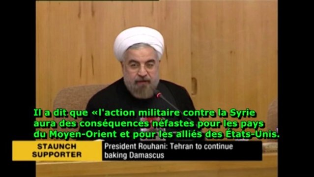 Le président d'Iran Hassan Rouhani affirme que Téhéran continuera à soutenir la Syrie