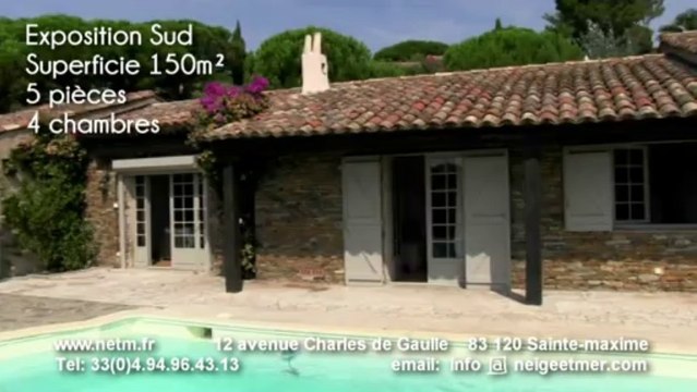 A VENDRE VILLA à SAINTE-MAXIME avec PISCINE - Golf LA NARTELLE - agence sainte-maxime
