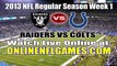 Watch Oakland Raiders vs Indianapolis Colts Live NFL Streaming Online