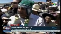 Presidente Ollanta Humala sobrevuela el volcán Ubinas