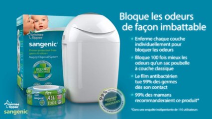 Démonstration poubelle à couches SANGENIC par Tommee Tippee