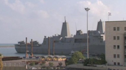 U.S warship docks in Israel