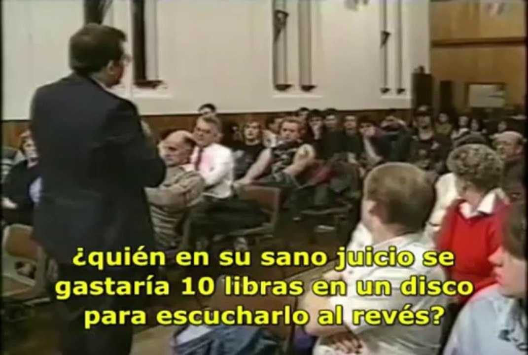 Reverendo humillado por thrasher al intentar demostrar la existencia de mensajes subliminales enmascarados