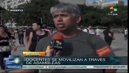 Descargar video: Docentes en huelga de Río de Janeiro exigen mejoras en educación