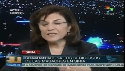 Grupos armados cometen las masacres en Siria: Bouthaina Shaaban