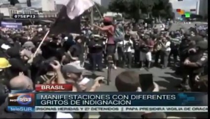 Protestas en Brasil, en el marco del Día de la Independencia