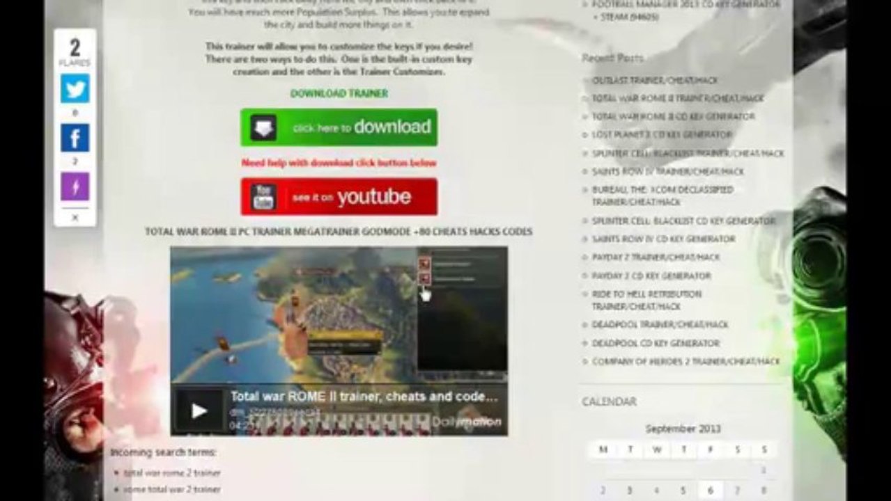 TOTAL WAR ROME ll TRAINER