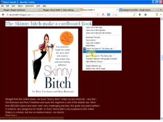 The Skinny bitch make a cardboard Book