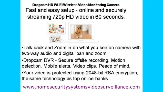Home Security Systems Video Surveillance-Dropcam HD Wi-Fi Wireless Video Monitoring Camera