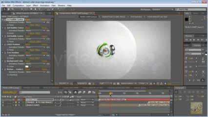 Abstract Water Drops Logo Reveal - After Effects Template