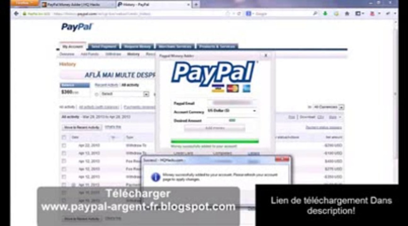 ▶ Gratuit-Paypal Argent Générateur- Avoir de L'argent Paypal Gratuitement-[Ça Marche %100] [Septembre 2013]