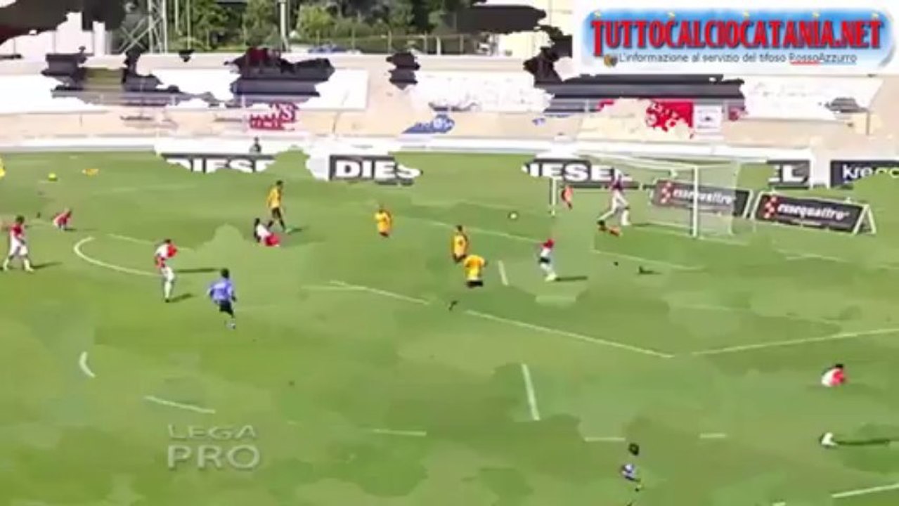 Rimini, gol Francesco Nicastro contro il Bassano