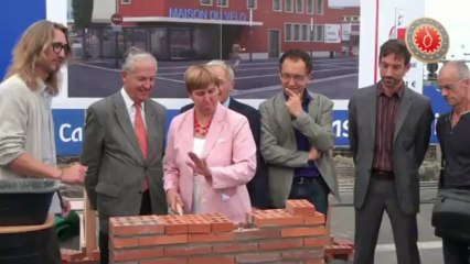 Pose de la première pierre de la Maison du Vélo à Douai - Vendredi 30 aout 2013