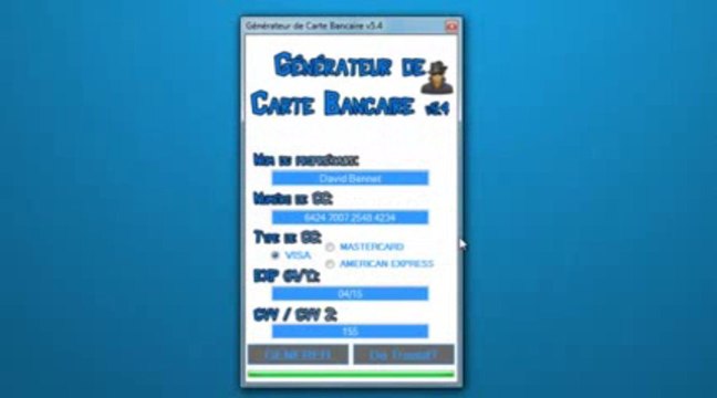 ▶ Générateur de Carte Bancaire [Télécharger gratuit] [Septembre 2013]