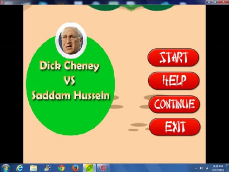 New!! Dick Cheney vs. Saddam Hussein Game
