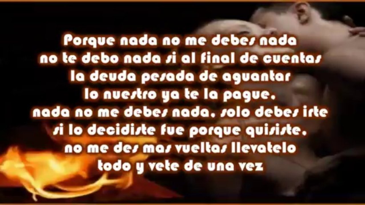 Nada no me debes nada    Leo Mattioli    Con letra