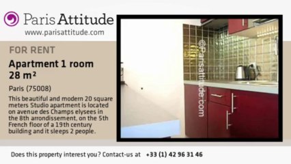 Studio Apartment for rent - Champs Elysées, Paris - Ref. 4837