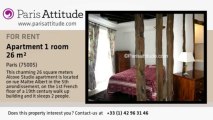 Alcove Studio Apartment for rent - Quartier Latin/St Michel, Paris - Ref. 2196