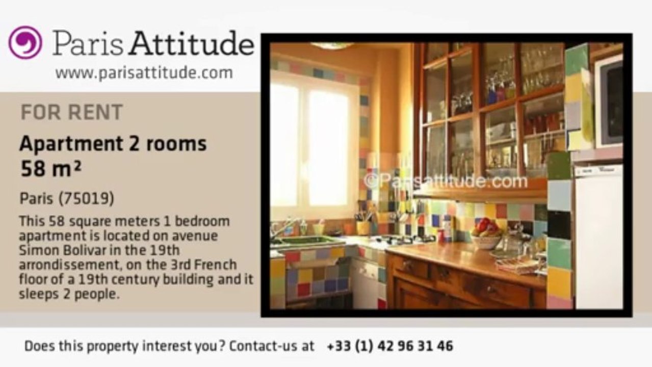 1 Bedroom Apartment for rent - Buttes Chaumont, Paris - Ref. 639