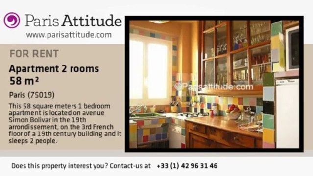 1 Bedroom Apartment for rent - Buttes Chaumont, Paris - Ref. 639