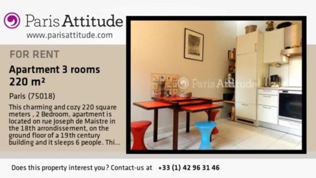 2 Bedroom Triplex for rent - Montmartre, Paris - Ref. 497