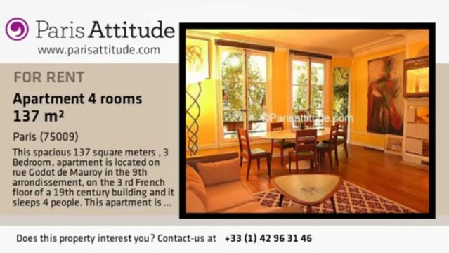 3 Bedroom Apartment for rent - Madeleine, Paris - Ref. 173