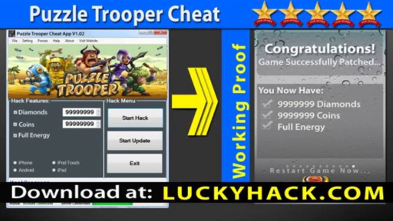Best Version Puzzle Trooper Coins Cheat Puzzle Trooper Hacks for 99999999 Coins No jailbreak