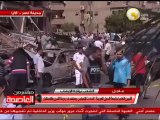 مشاهد حية لموقع حادث محاولة إغتيال وزير الداخلية بمدينة نصر