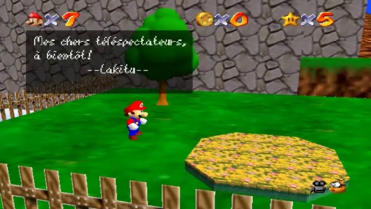 Super Mario 64 - Forteresse de Whomp - Etoile 1 : Destruction du gros Whomp