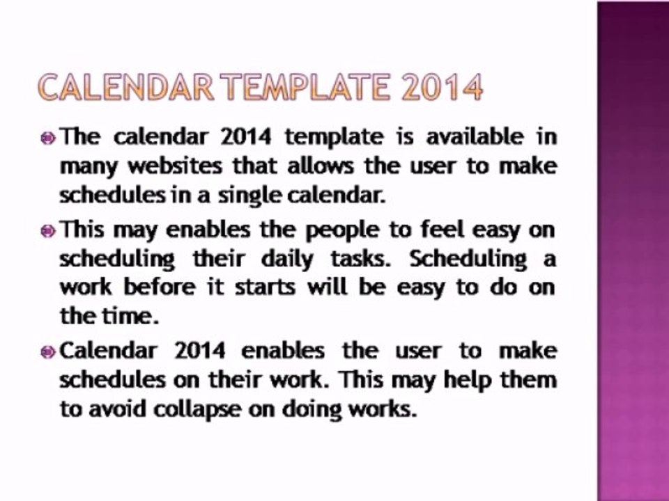 2014 calendar