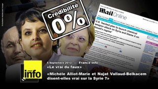 Michèle Alliot-Marie et Najat Vallaud-Belkacem disent-elles vrai sur la Syrie ? — France Info
