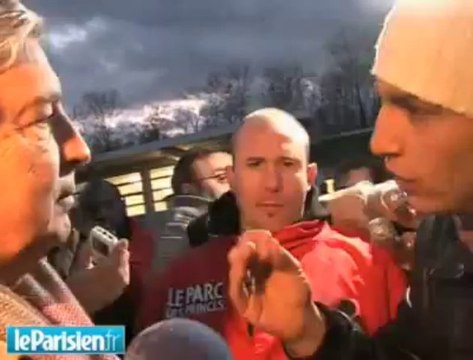 Les supporters du PSG face à Cayzac