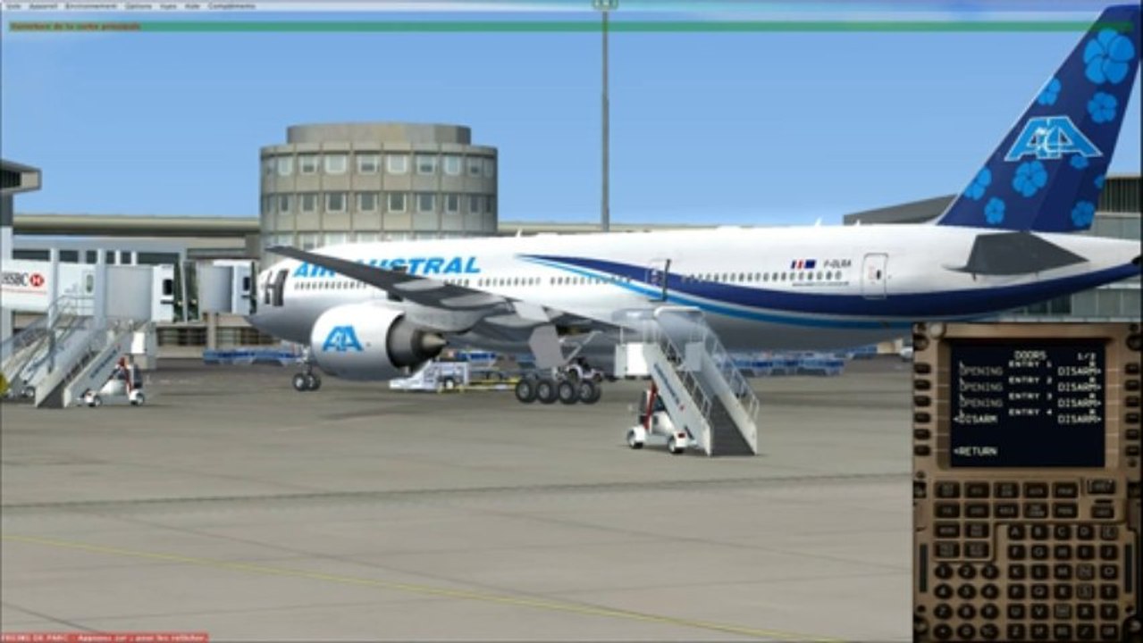 PMDG 777 Air Austral  Arrivée @ CDG