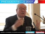 Présidentielle 2007 - Le Pen face aux lecteurs du Parisien : M. Le Pen, toujours sincèrement de gauche