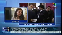 Se reúne Evo Morales con Papa Francisco en El Vaticano