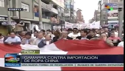 Gamarra cierra en rechazo a la importación de ropa china