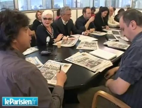 Line Renaud, invitée de la conférence de rédaction du Parisien