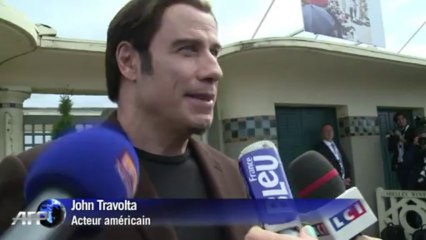 Deauville: John Travolta inaugure sa cabine de plage