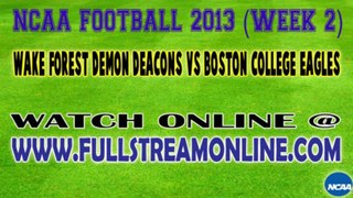 Watch Wake Forest vs Boston College Live NCAA Football Game Online