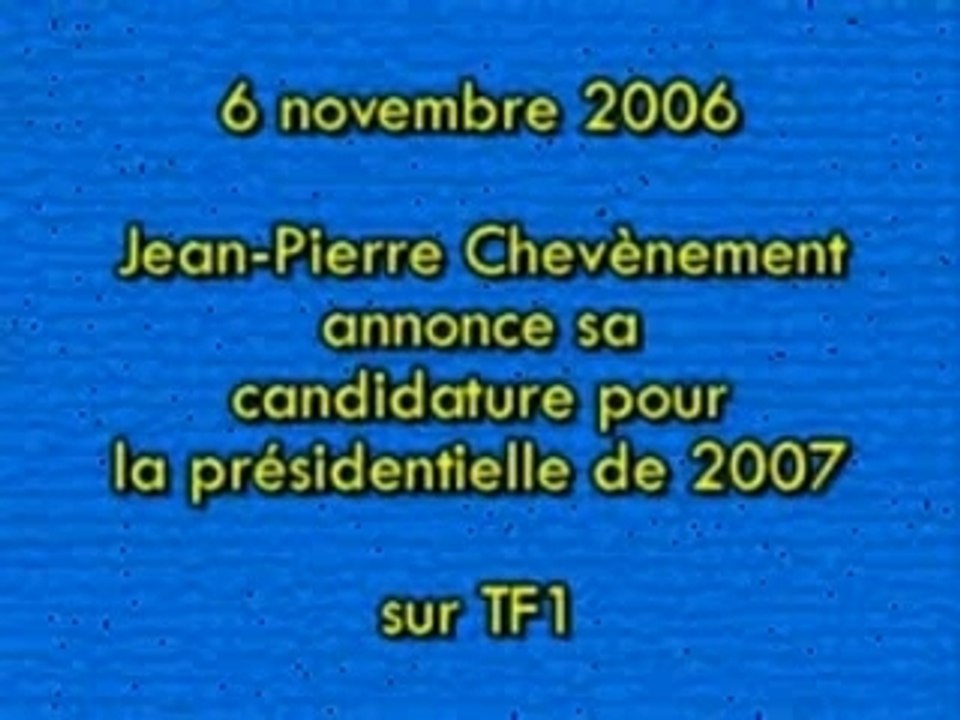 JPC annonce sa candidature pour 2007 !