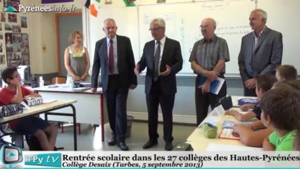 [TARBES]Michel Pélieu au collège Desaix (5 septembre 2013)
